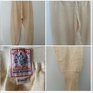 1940’s Vtg Shepherd Men’s Pants Thermal Pure Wool  Shrink RESISTING Made IN UK